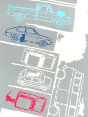 画像1: JIKAN STYLE × sunuiの手ぬぐい　CAT PARKING（sunuiの素縫い！シリーズ） (1)