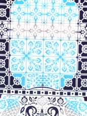 画像2: JIKAN STYLEの手ぬぐい　孔雀の宙（アラベスクタイルシリーズ） (2)