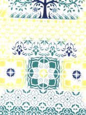 画像3: JIKAN STYLEの手ぬぐい　樹木の巡り（アラベスクタイルシリーズ） (3)