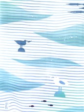 画像2: JIKAN STYLEの手ぬぐい　波縞（ここかしこシリーズ） (2)