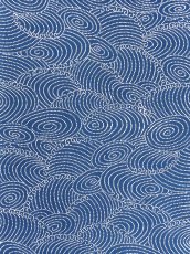 画像1: 梨園染の匠の技手ぬぐい　点描渦巻 (1)