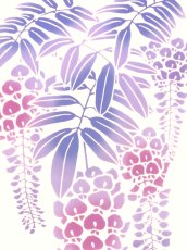 画像2: 和布華の手ぬぐい　藤とツバメ (2)