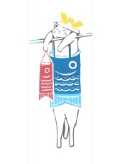 画像3: 和布華の手ぬぐい　ねこいのぼり (3)