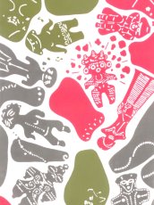 画像1: 【新作、5日20時〜販売開始】とことわの手ぬぐい　縄文女子会 ピンク (1)
