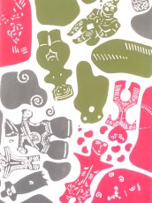 画像2: 【新作、5日20時〜販売開始】とことわの手ぬぐい　縄文女子会 ピンク (2)