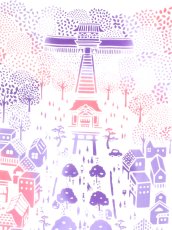 画像1: nugooNEXTの手ぬぐい　段葛 あじさい (1)