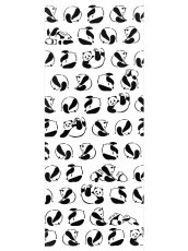 画像3: JIKAN STYLE（旧 気音間）の手ぬぐい*　でんぐり親子パンダ (3)