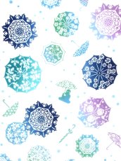 画像1: nugooNEXTの手ぬぐい　傘時雨 (1)