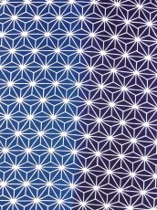 画像1: 中村染工場の手ぬぐい　麻の葉 青ぼかし (1)