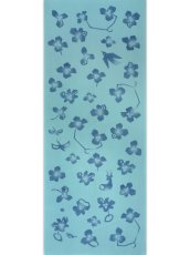 画像3: 【七月の限定販売】キレニエの手ぬぐい　富貴草の四季 青 (3)