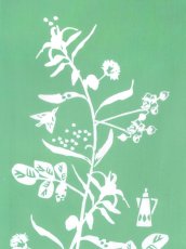 画像1: 【七月の限定販売】キレニエの手ぬぐい　花のみち 苗色 (1)