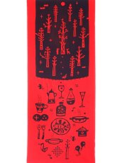 画像4: 【七月の限定販売】キレニエの手ぬぐい　ひと粒の実とくらし 赤 (4)