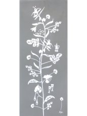 画像3: 【七月の限定販売】キレニエの手ぬぐい　花のみち 灰色 (3)