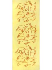 画像2: 【七月の限定販売】キレニエの手ぬぐい　馬といる風景 黄 (2)