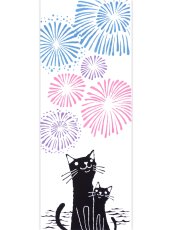 画像3: 【8月の期間限定】こころ粋の手ぬぐい　せとうち夏祭り 青紫 (3)