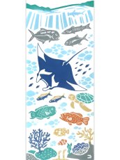 画像4: 【8月の期間限定、11日20時〜販売開始】やえやまてぬぐいの手ぬぐい　八重山のいきもの 海 (4)