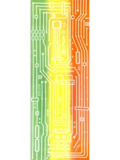 画像3: 黒猫舎の手ぬぐい　電子回路図 カラフルぼかし (3)