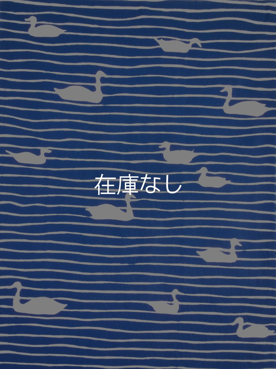 画像1: 手ぬぐい　水鳥 青色 (1)