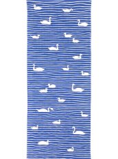 画像3: 手ぬぐい　水鳥 青色 (3)