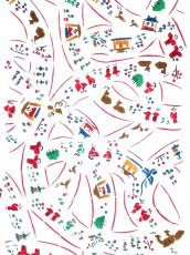 画像1: 【9月の期間限定、10日20時〜販売開始】えぼし SENSHOKU CREATORの手ぬぐい　奈良絵 (1)