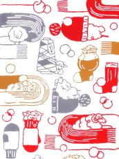 画像1: 梨園染の手ぬぐい　ニットと羊 (1)