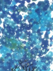 画像2: 【10月の期間限定】バオバブ堂の手ぬぐい　かえでの森 Bluegreen (2)