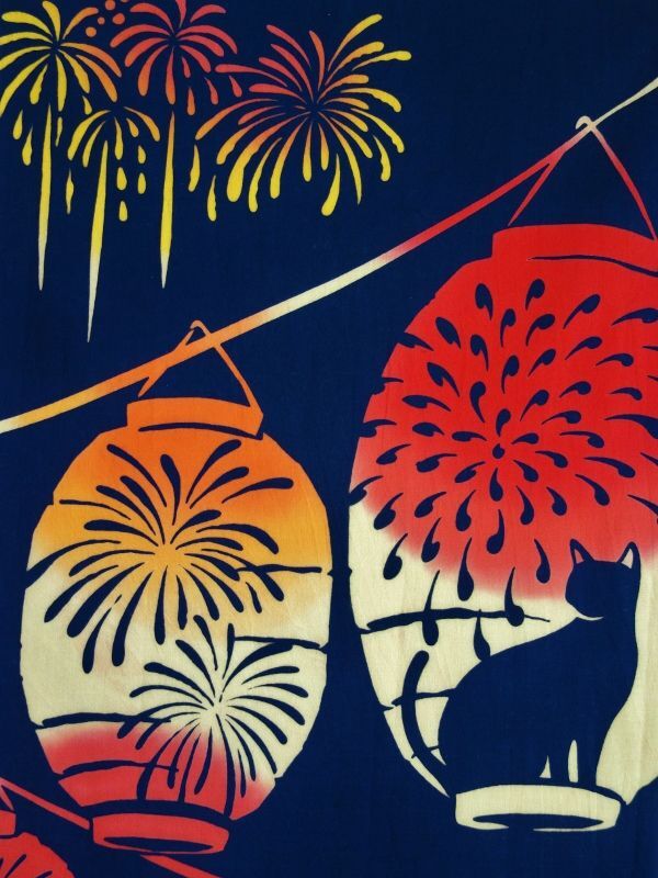 手ぬぐい 花火灯り 手ぬぐい専門店 こっさ