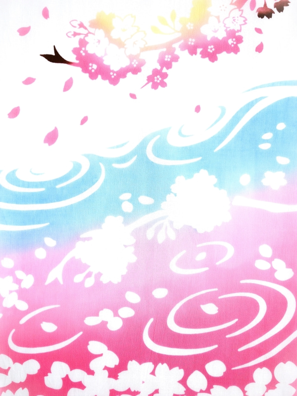 画像1: 手ぬぐい　水面桜 (1)
