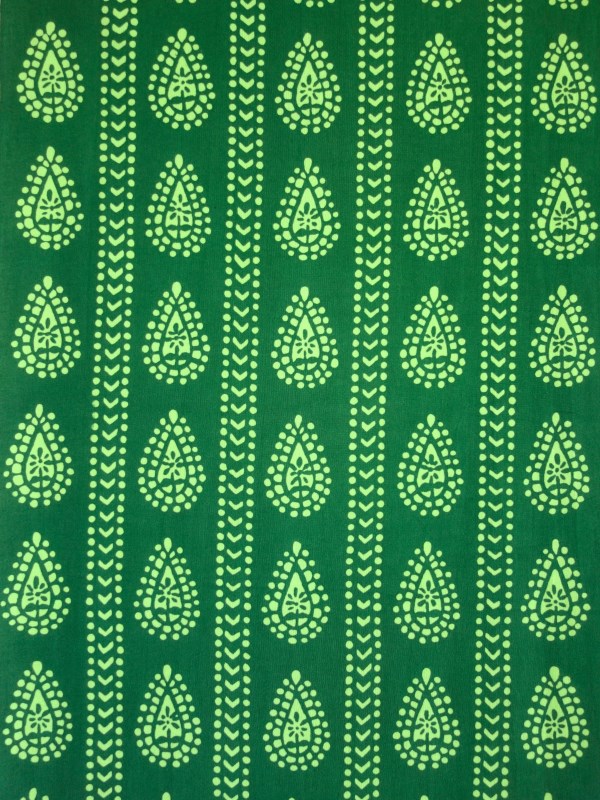 【期間限定】アトリエラヒヨの手ぬぐい　ペイズリーライン 緑（お一人様一点限り）